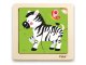VIGA Poręczne Drewniane Puzzle Zebra